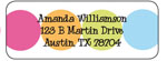 Queen Bee Personalized Return Address Labels - Modern Dots Multi (LBL-12)
